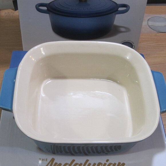 PARINI 13"Cast Iron Griddle & Andalucian BEL-FER Double Coated Ceramic Pan NEW - Picture 3 of 5